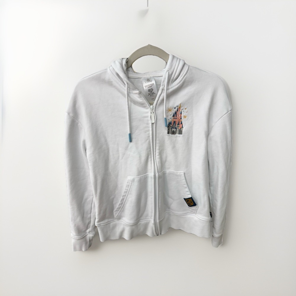 Walt Disney World Sweatshirt Women's XS Full Zip 4 Parks Cinderella Castle 2024